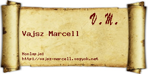 Vajsz Marcell névjegykártya